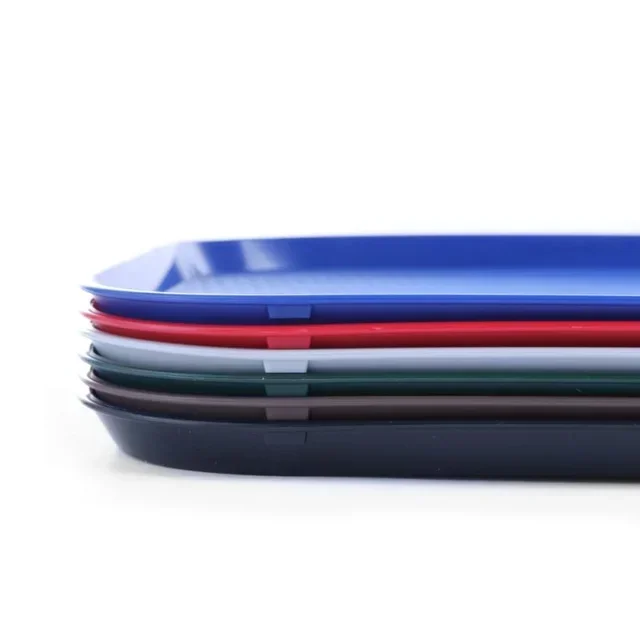 Rectangular FastFood Serving Tray - 450 x 350 mm - Large Size - Grey