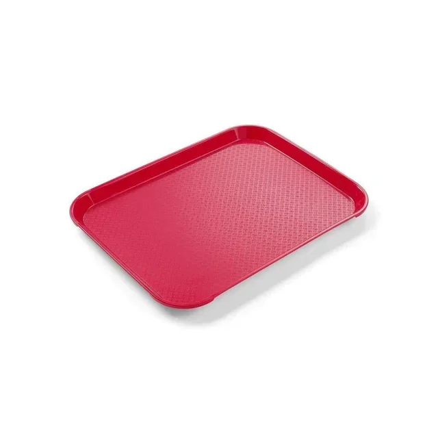 Rectangular Serving Tray for Snacking - Compact Size 265 x 345 mm - Red