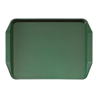 Bandeja de Servicio Rectangular Verde 43 cm con Asas de Polipropileno para Restauración Rápida
