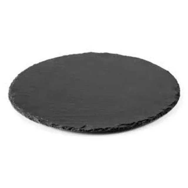 Round Natural Slate Serving Platter - 35 cm Diameter