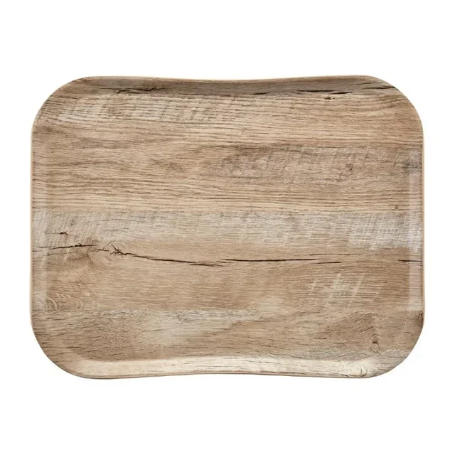 Century Table Top Light Oak Wood Effect Polyester 360x460 mm