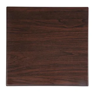 Quadratische Holz-Tischplatte Dunkelbraun 60 cm