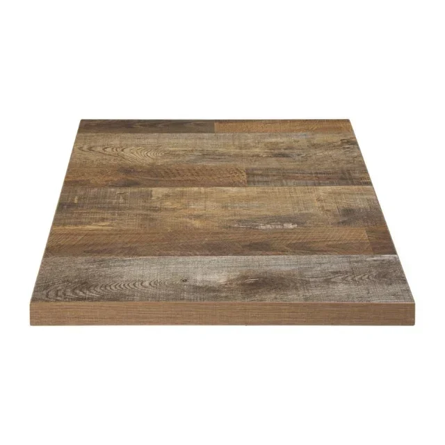 Tablero de Mesa Cuadrado Aspecto Madera Envejecida 600 x 600 mm