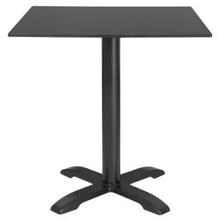 Quadratische Tischplatte Schwarz Matt 70 cm