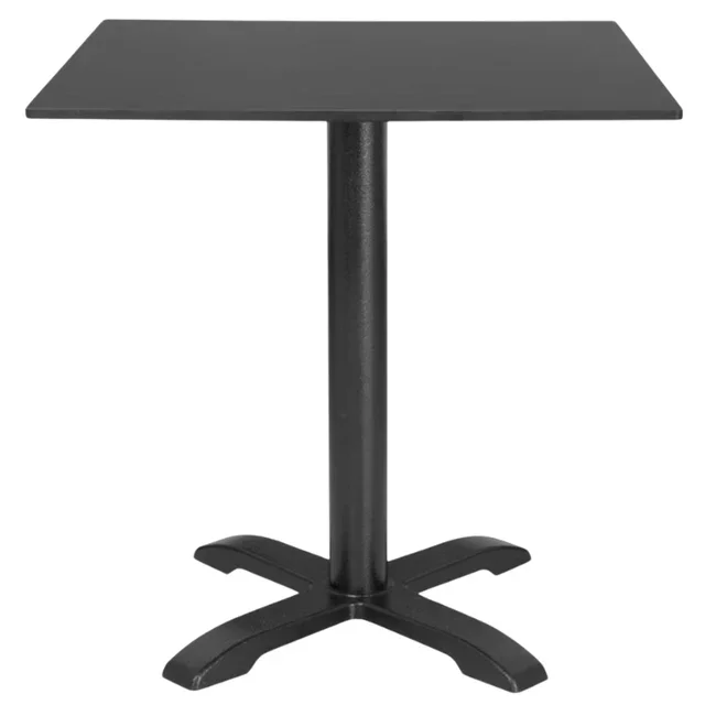 Quadratische Tischplatte Schwarz Matt 70 cm