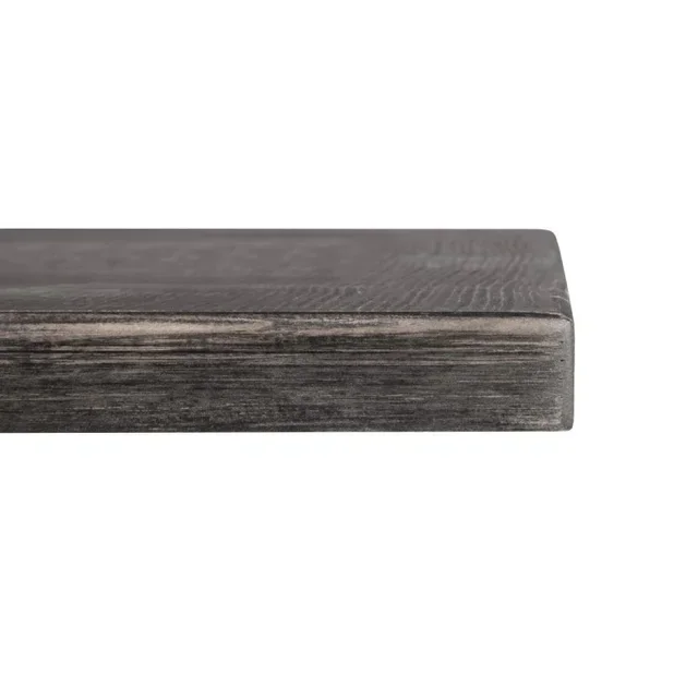 Plateau de Table Carré Vintage Noir 700 mm Pré-percé