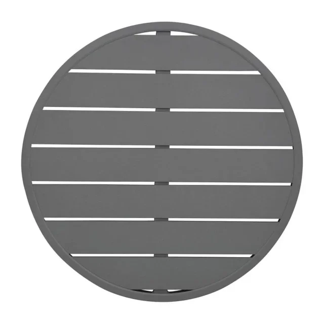 Round Table Top Dark Grey Aluminium Ø 580 mm