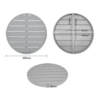 Round Table Top Aluminium Light Grey Ø580 mm