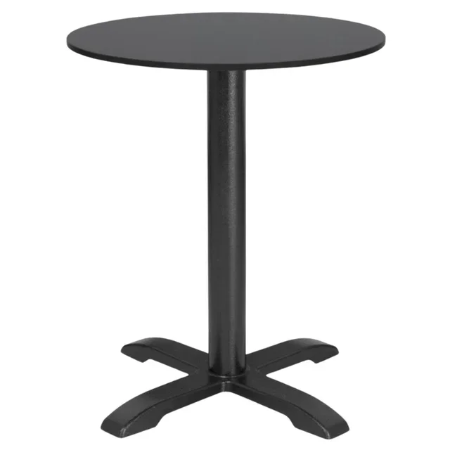 Round Table Top Black Matte 60 cm