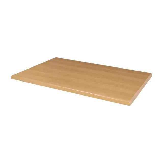 Tapa de Mesa Rectangular de Madera de Haya Pre-perforada