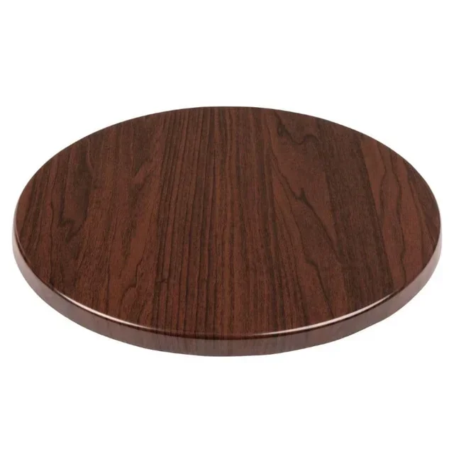 Round Table Top Ø60 cm - Dark Brown Wood