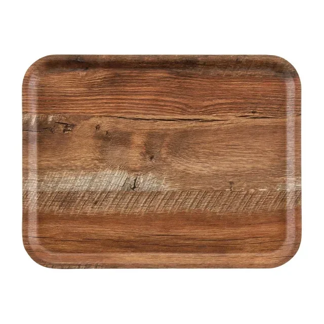 Plateau de Table Stratifié Finition Grain Bois Madeira Chêne Brun 430 mm