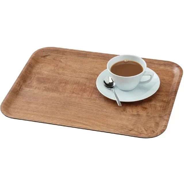 Tapa de Mesa Laminada Efecto Madera Olivo Marrón Veteado 46 cm