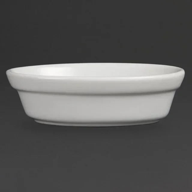 Oval White Gratin Dishes 14.5 x 10.4 cm - Set of 6