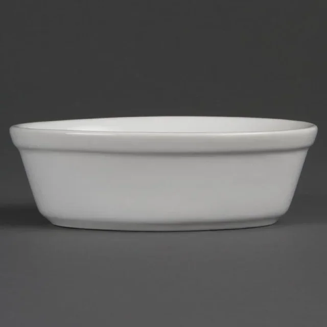 Oval White Gratin Dishes 16x11.6 cm - Set of 6