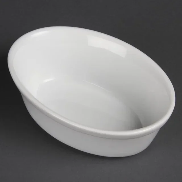 Oval White Gratin Dishes 16x11.6 cm - Set of 6
