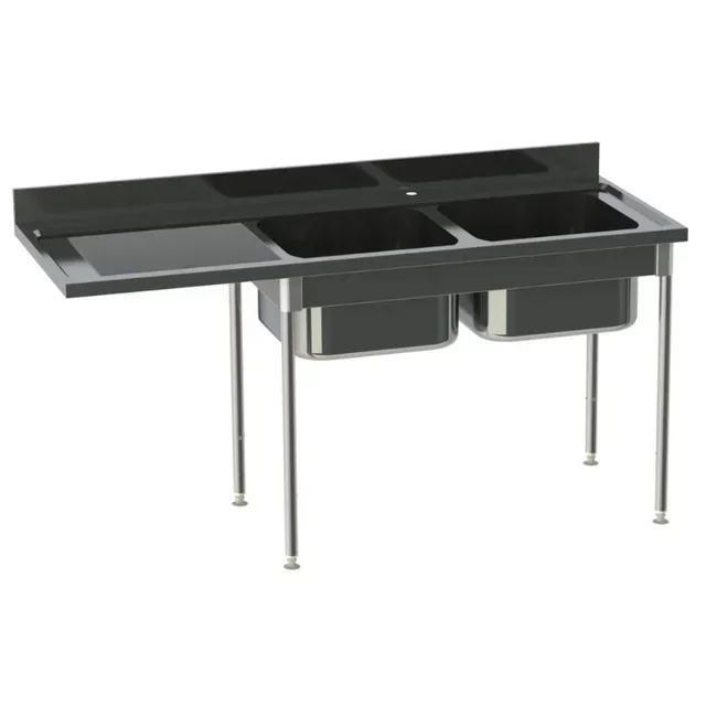 Tanque Duplo com Escorredor Esquerdo Premium - Compatível com Máquina de Lavar Louça