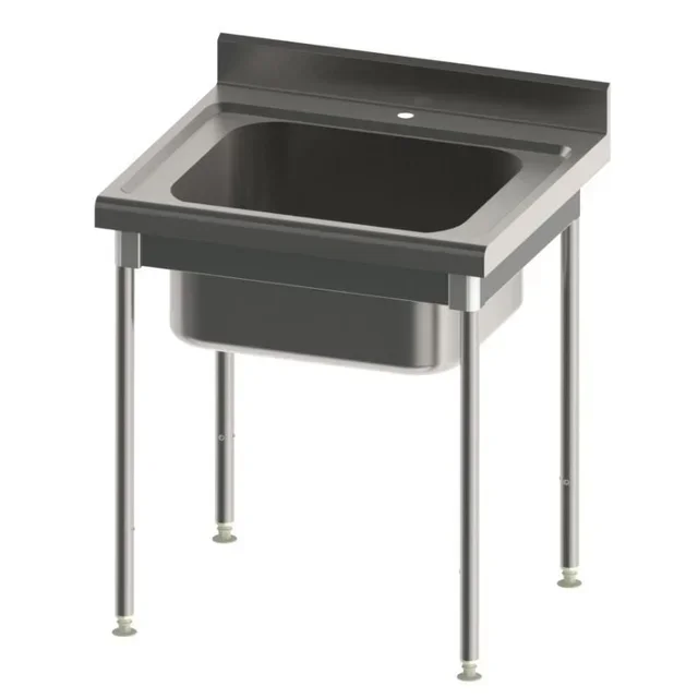 Tanque Inox 1 Cuba Profissional 700×700 mm - Padrão