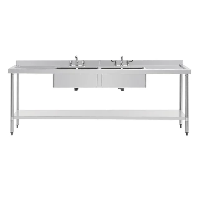 Professioneller Edelstahl-Einweichtank - Länge 2400 mm x Tiefe 600 mm