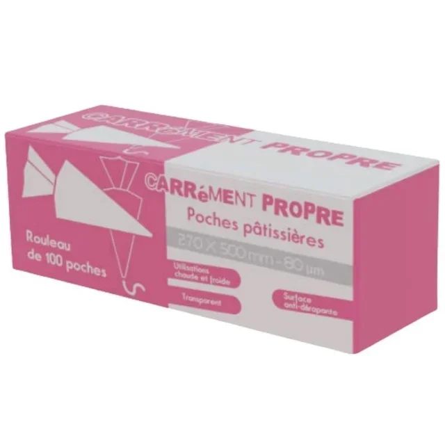 Poche à Douille Jetable en Rouleau - Lot de 100 Sachets Pâtisserie