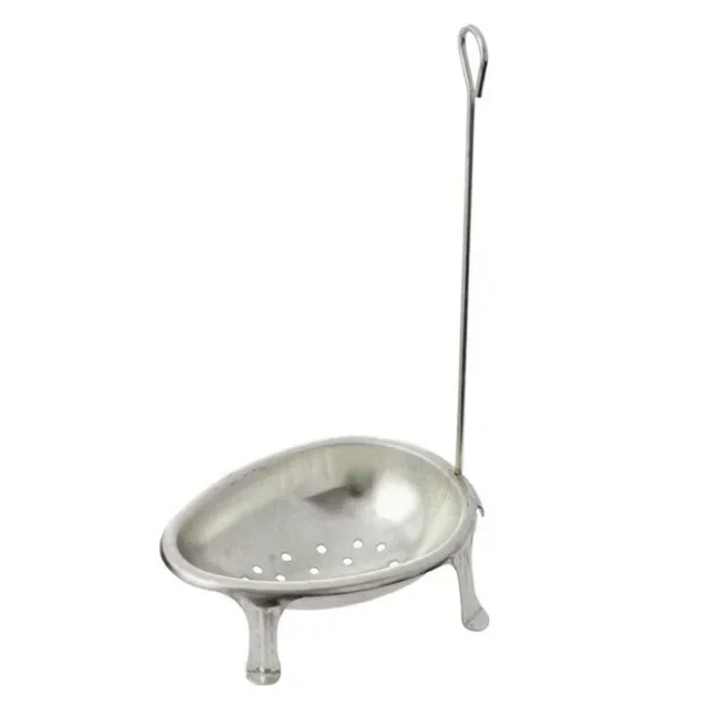 Traditional White Iron Egg Poacher
