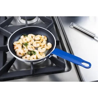 Padella in Alluminio Antiaderente 20 cm Manico Blu Rivestimento Teflon