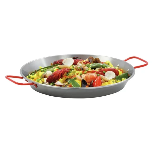 Paella Pan 34 cm - Polished Steel for Authentic Cooking