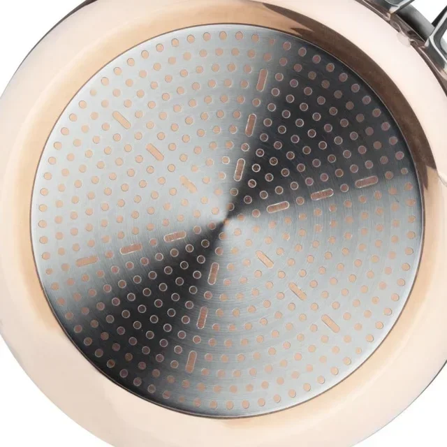 Copper Induction Pan Triple Wall 28 cm Diameter 6 cm Depth