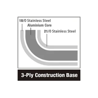 Professional Stainless Steel Pan - Diameter 32 cm - Capacity 4 Liters