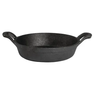 Round Cast Iron Pan with Handles - 18 cm Diameter