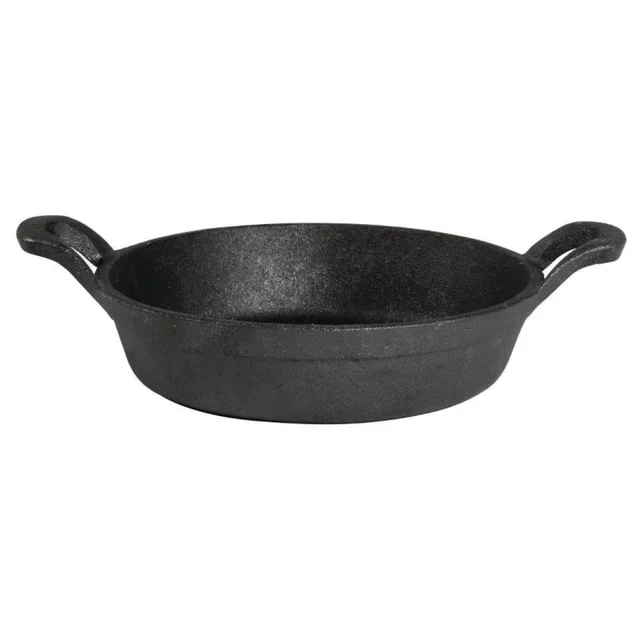 Round Cast Iron Pan with Handles - 18 cm Diameter