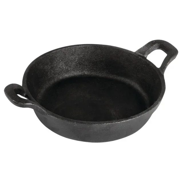 Round Cast Iron Pan with Handles - 18 cm Diameter