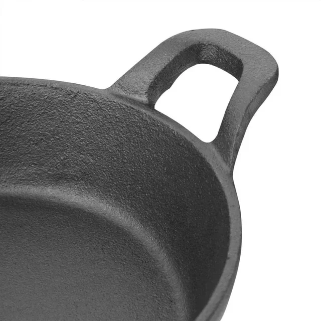 Round Cast Iron Pan with Handles - 18 cm Diameter