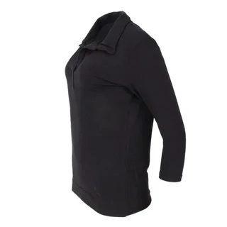 Women's Black V-Neck Polo Shirt Size S - Short Sleeves