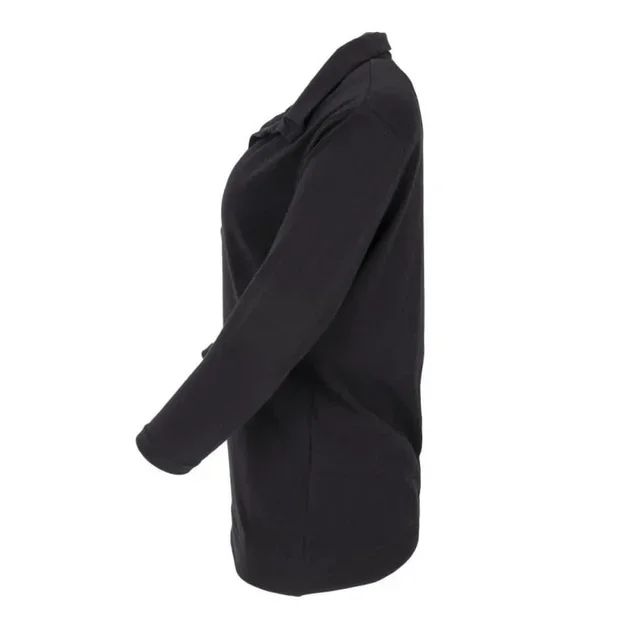 Women's Black V-Neck Polo Shirt Size S - Short Sleeves