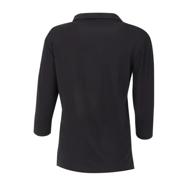 Black V-Neck Women's Polo XS - Extra Small Size