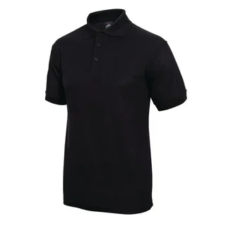 Unisex Black Polo Shirt - Extra Large Size