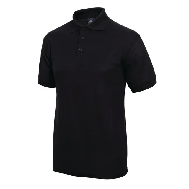 Unisex Black Polo Shirt - Extra Large Size