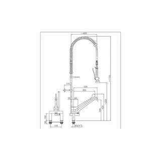 Ducha de Cocina Doble Salida para Fregadero