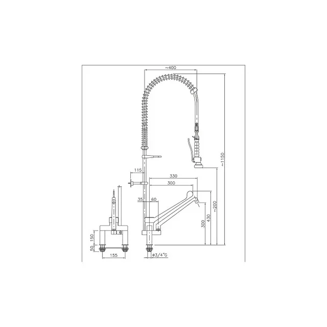 Kitchen Faucet Double Outlet for Sink