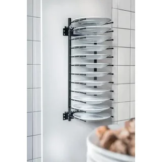 Wall-Mounted Plate Rack 12 Pieces Capacity