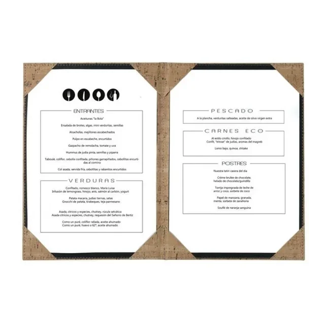 Lisa Faux Leather Menu Holder A4 Size