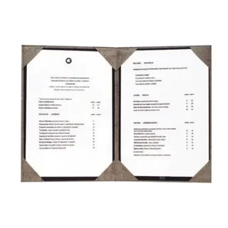 Porta-Menu Degas em Couro Sintético Formato A4