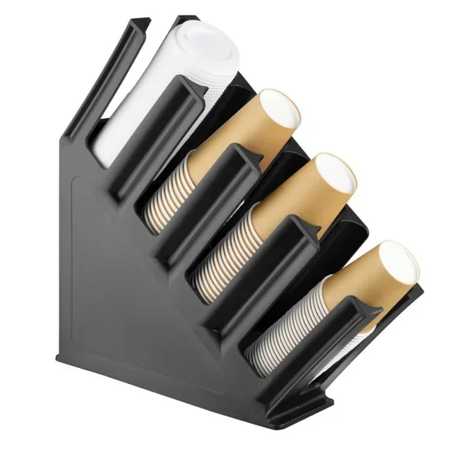 Schwarzer Polypropylen-Glashalter 4 Plätze