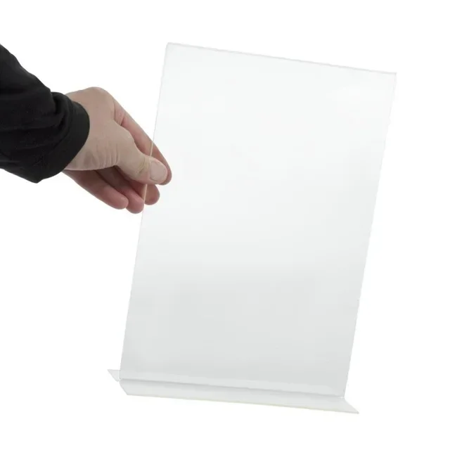 A4 Vertical Acrylic Menu Holder Clear
