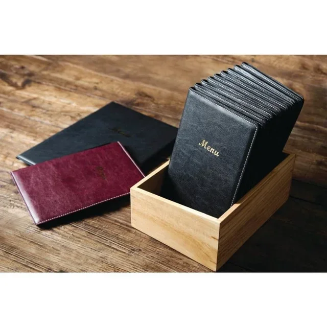 Porte-Menu A5 Noir en PVC Souple