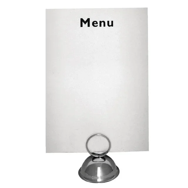 Metal Menu Holder with Stainless Steel Ring