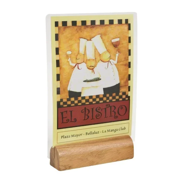 Porta-Menu Quadrato in Legno di Acacia 35x35 mm