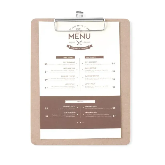 Porte-Menu Clipboard Format A5 - 185 x 245 mm