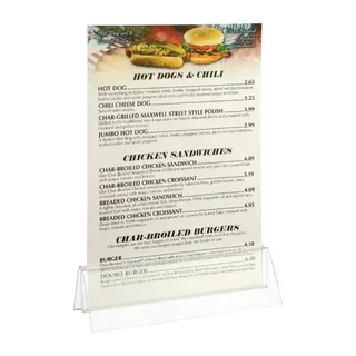 Transparent A5 Acrylic Menu Holder